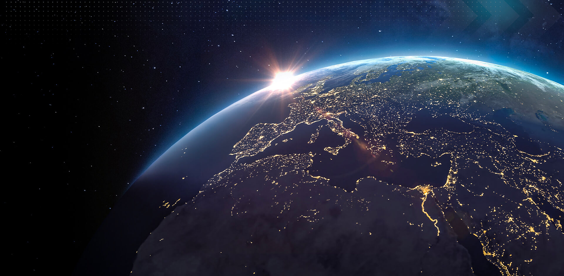 Visuel de la planète terre vue de l'espace