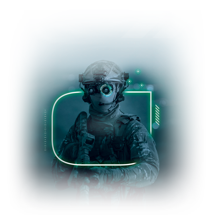 Visuel d'un soldat en vision nocturne