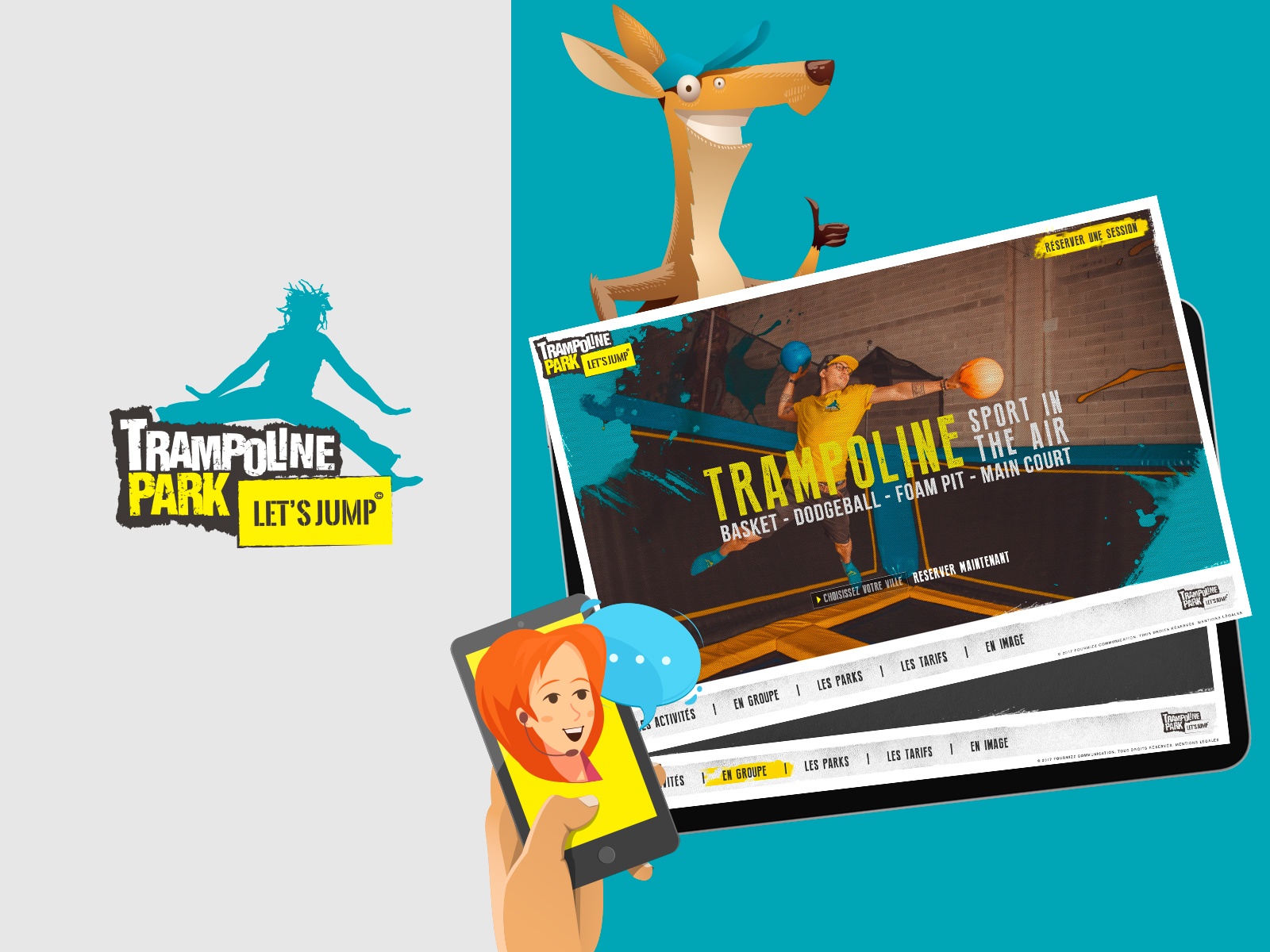Aperçu de notre travail pour Trampoline park